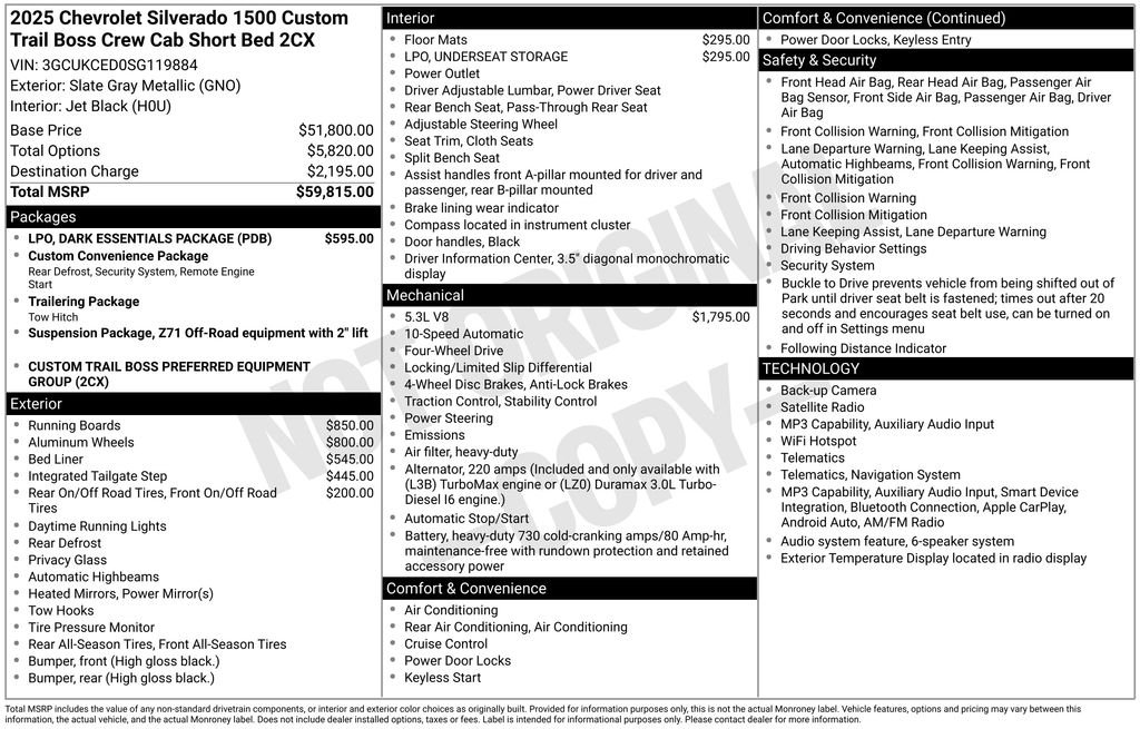 chevrolet silverado 1500 2025 3GCUKCED0SG119884 image chevrolet silverado 1500 2025 3GCUKCED0SG119884 image